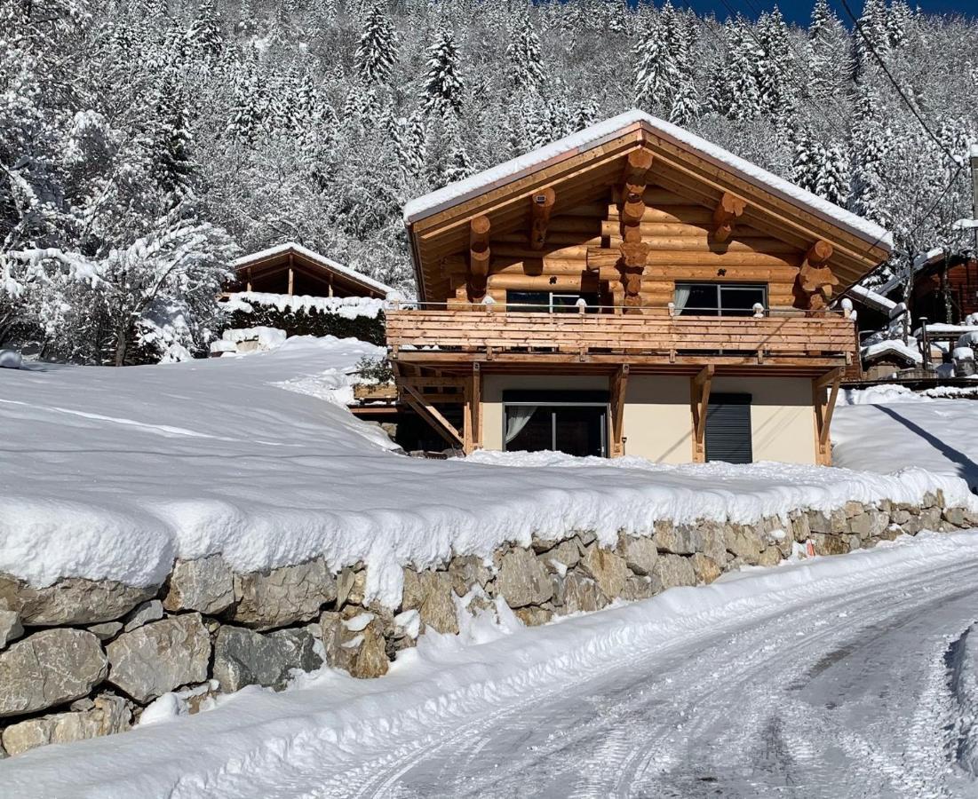 Chalet Anzac Chalet 5 Etoiles En Rondins Tout Neuf Unique Dans Les Aravis Les Villards-sur-Thônes Eksteriør billede